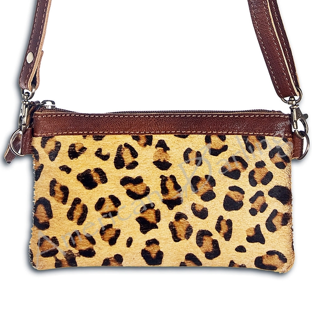 American Darling Leopard Print Mini Bag with Brown Accents